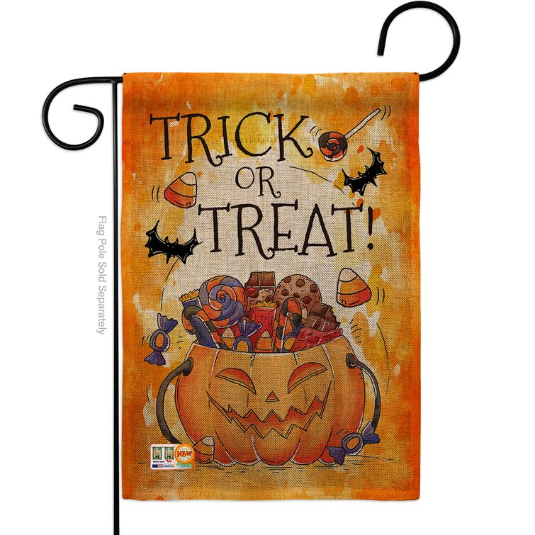 Details about   Trick or Treat Pumkin Flag Halloween Home Garden Flag Decor Duty 12 x 18 inch 