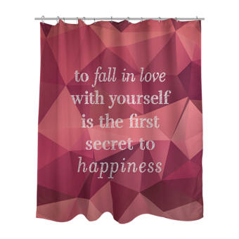 East Urban Home Faux Gemstone Loving Yourself Quote Single Shower