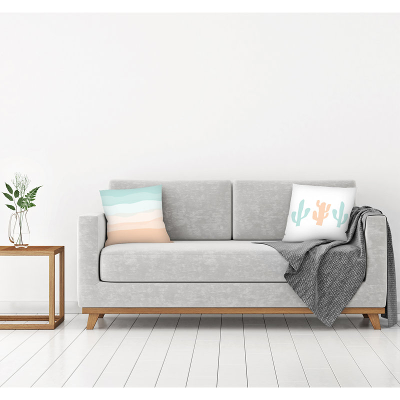 East Urban Home Jetty Printables 2 Piece Cactus Throw Pillow Insert Set