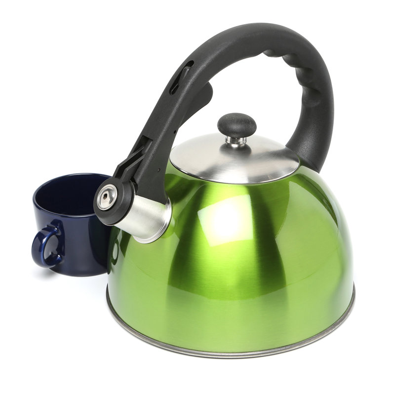 Creative Home Satin Splendor 2.8 Qt. Whistle Tea Kettle ...