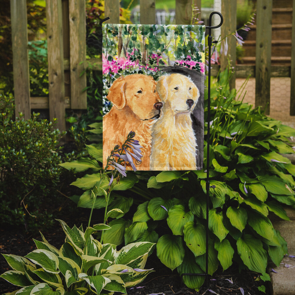 Details about   Wagging Along For The Ride Pets Golden Puppy Spolid Live Garden House Yard Flag 