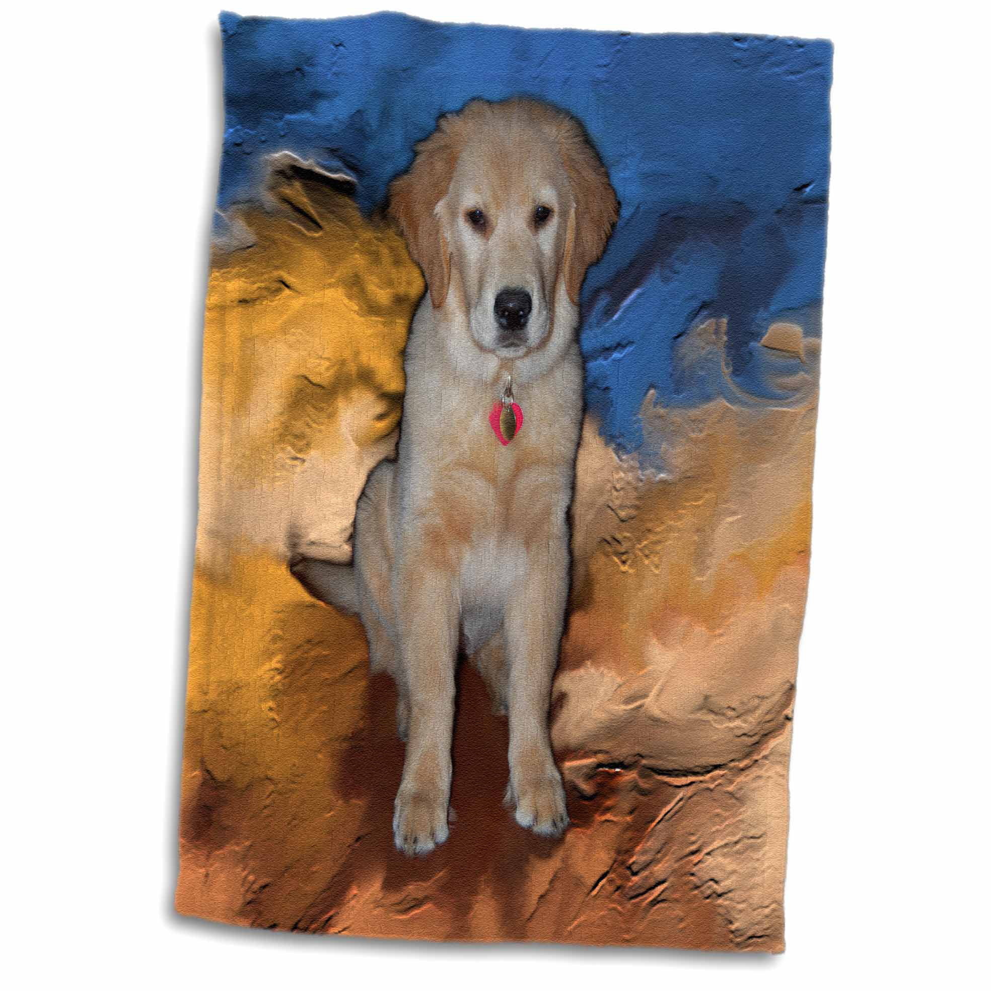 golden retriever hand towels