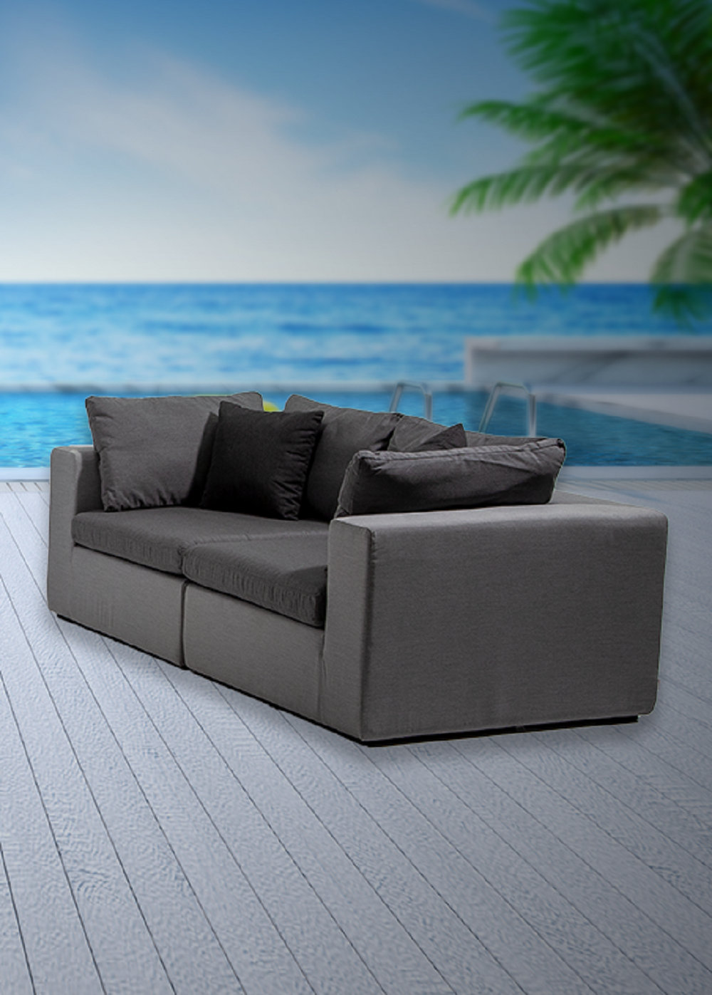 tommy bahama outdoor living del mar two piece outdoor curved sectional sofa on Brayden Studio Malani 58 3 Wide Outdoor Loveseat With Sunbrella Cushions Wayfair