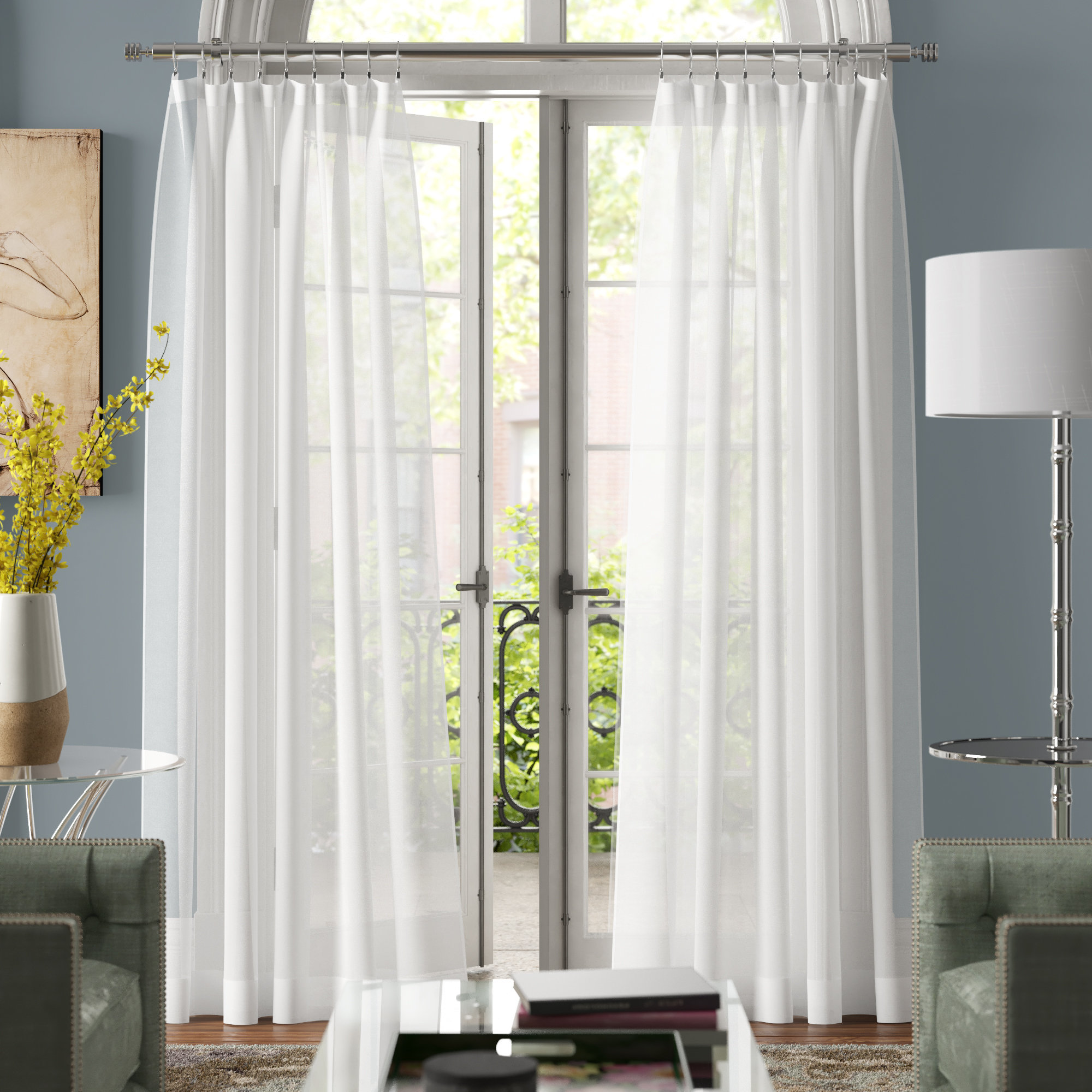Apollo Solid Color Sheer Rod Pocket Curtains Drapes Reviews