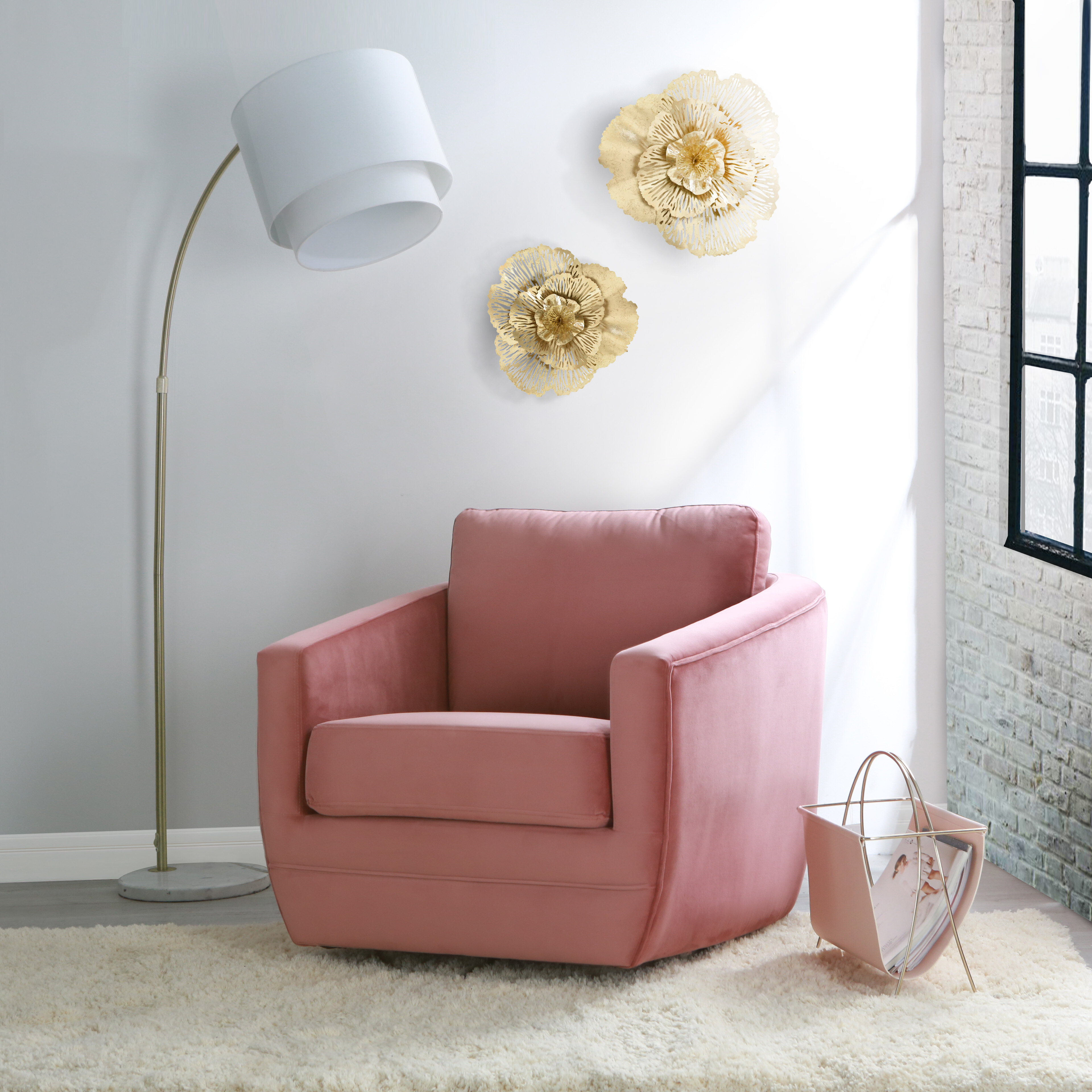 pink nursery chair