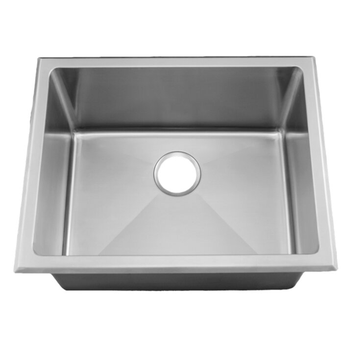 Milam Stainless Steel Deep 23 5 X 16 5 Undermount Drop In Laundry Sink