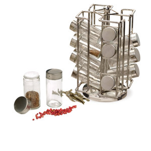 Revolving 16 Jar Spice Jar & Rack Set