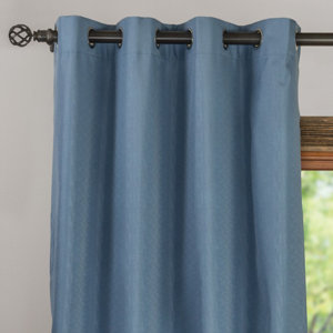 Solid Blackout Thermal Outdoor Grommet Single Curtain Panel