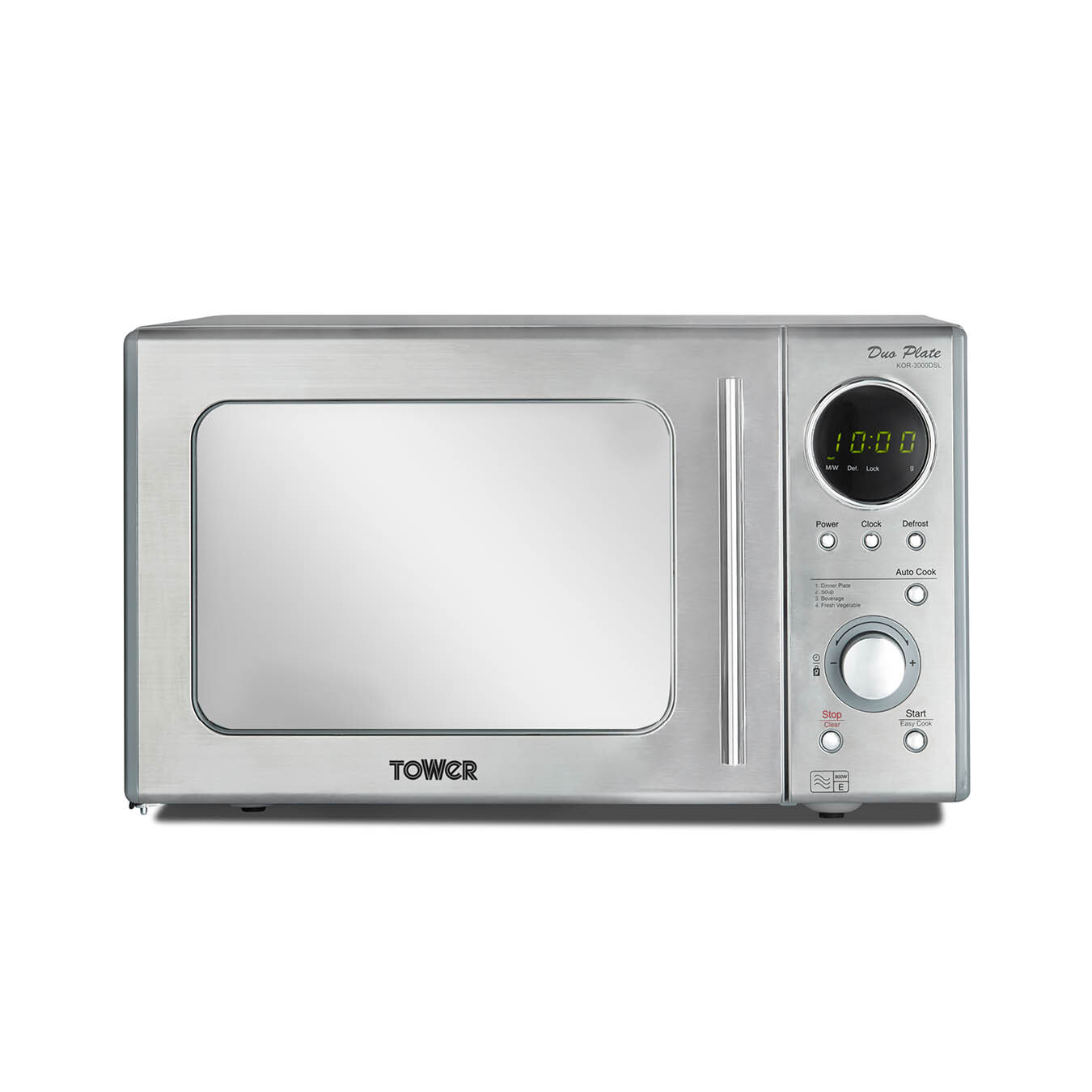 white 800w digital microwave