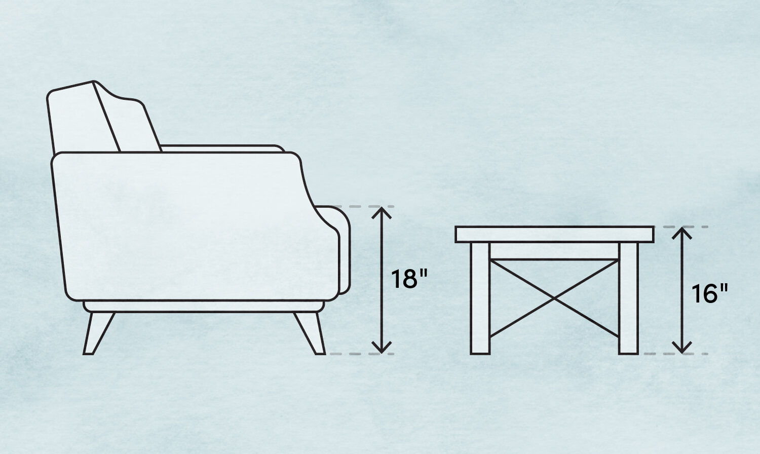 Standard Size Coffee Table Dimensions Design