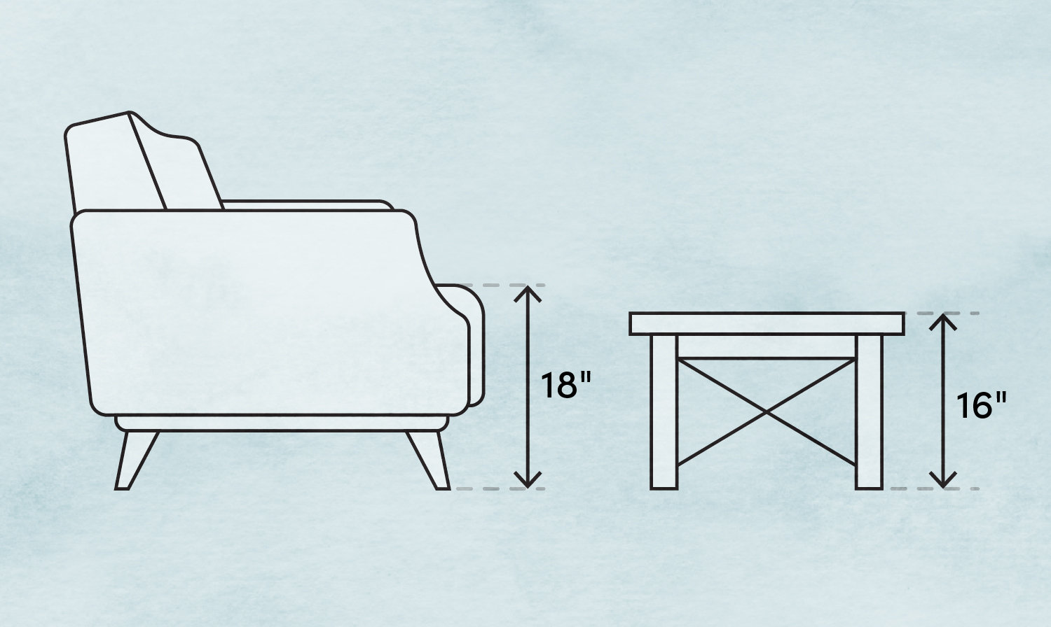 Standard Size Coffee Table Dimensions Design