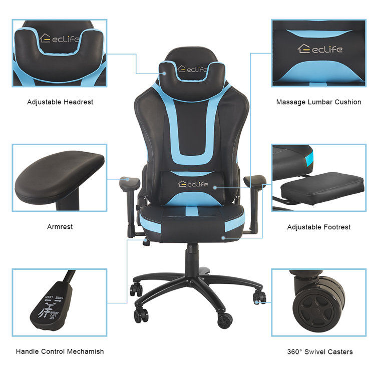 eclife massage gaming chair