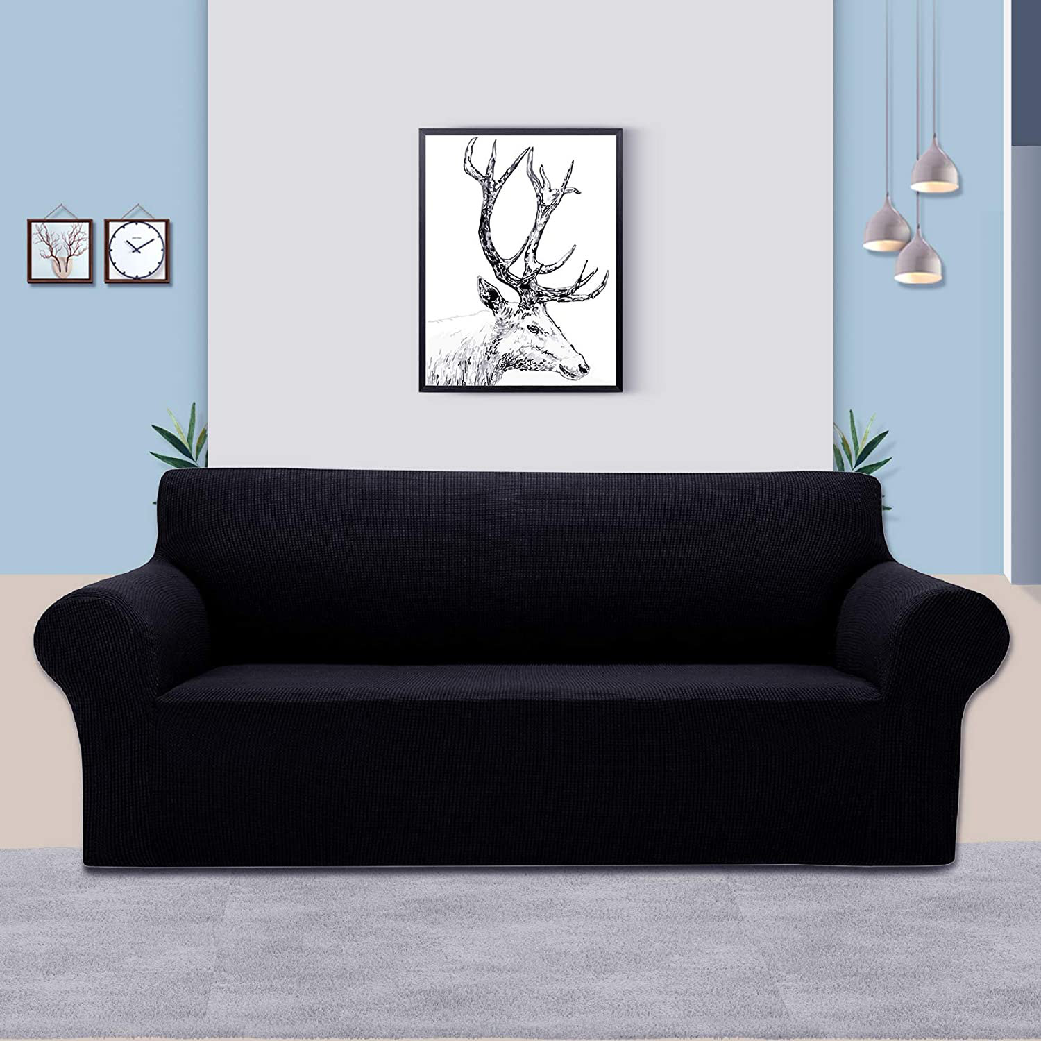 Ease Sofa Slipcover Reversible Couch Cover Water Resistant Sofa Cover Furniture Protective Cover with Elastic Band for Pet Children Kids Cat Dog Loveseat, Wine/Wine Ease Sofa Slipcover Reversible Couch Cover Water Resistant Sofa Cover Furniture Protective Cover with Elastic Band for Pet Children Kids Cat Dog Loveseat, Wine/Wine