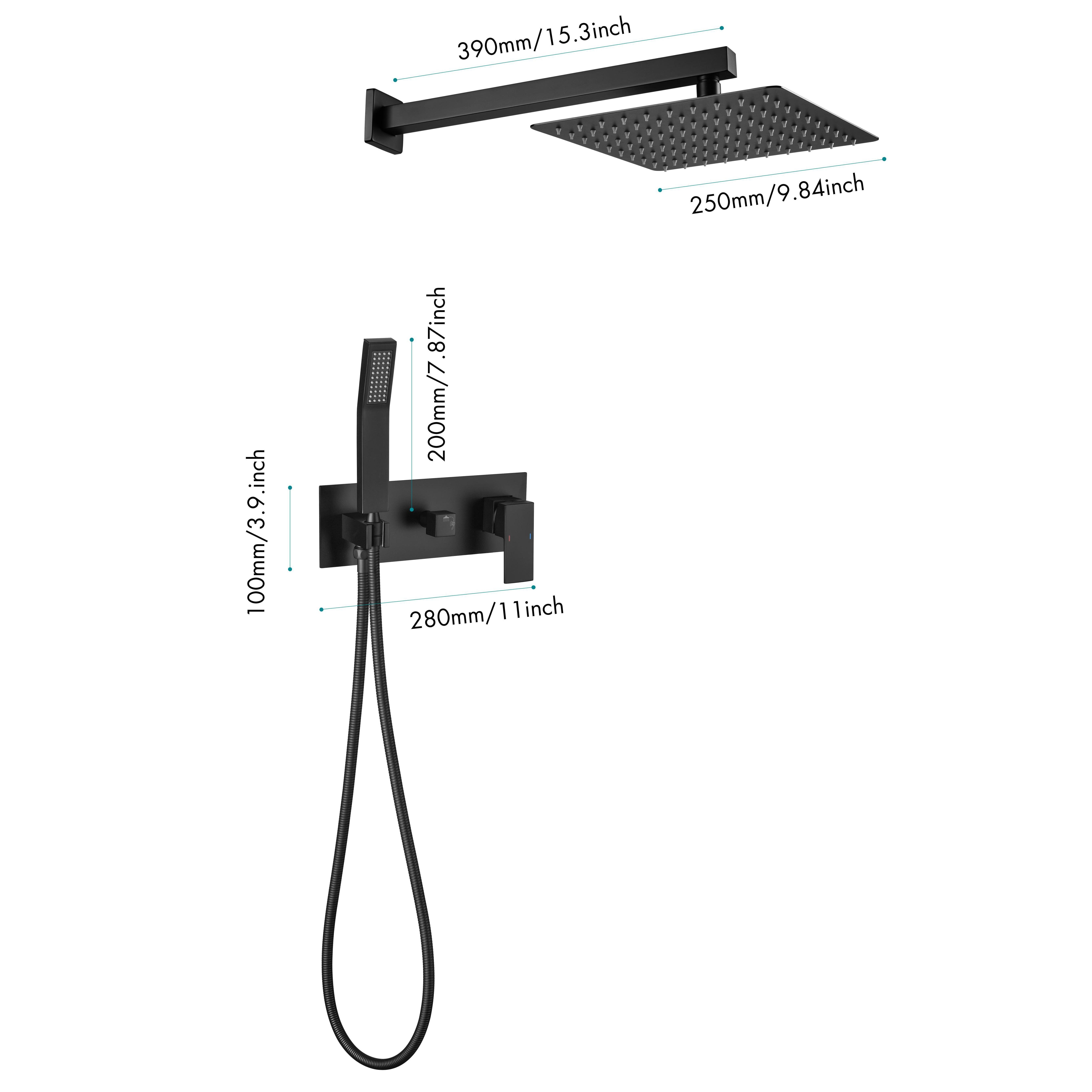 KISRAIS Luxury Pressure Balanced Complete Shower System Roughin Valve
