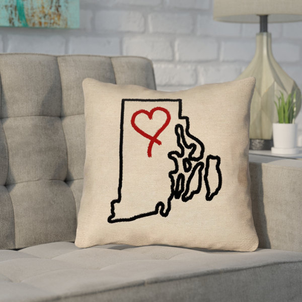 Ivy Bronx Sherilyn Rhode Island Love Outdoor Throw Pillow Wayfair