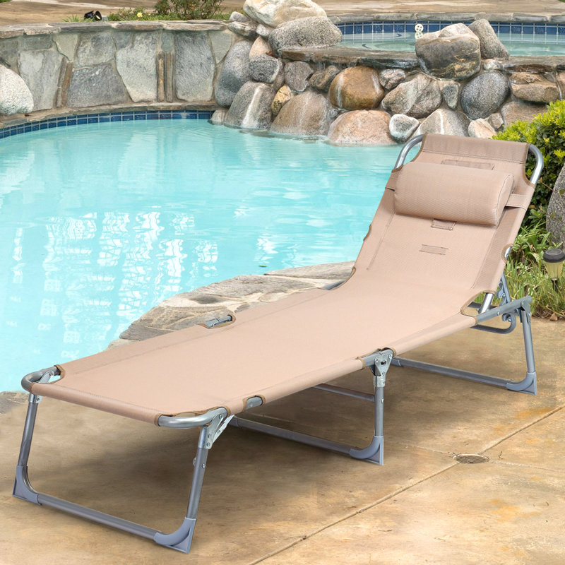 adjustable reclining beach sun lounge chair