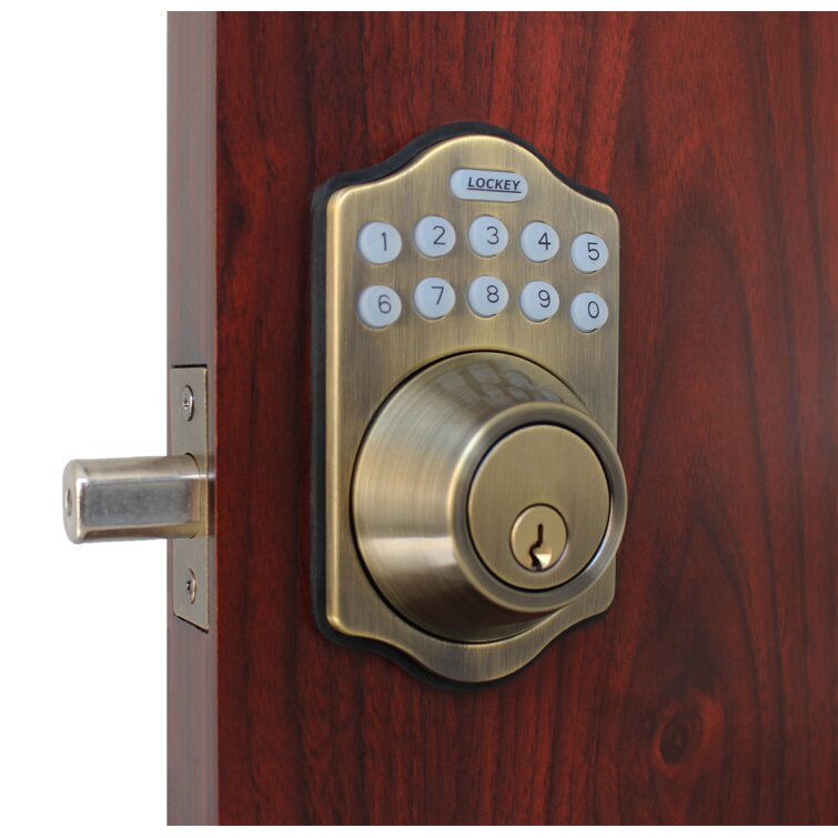 Lockey E-digsn Satin Nickel E Electronic Deadbolt Lock With up to 6 for sale online 