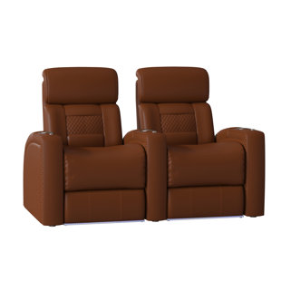 Diamond Stitch Home Theater Row Seating (Row Of 2) by Latitude Run No Copoun