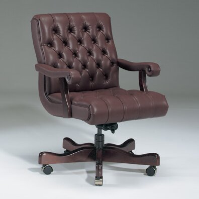 Executive Chair Triune Business Furniture Upholstery Color: Cordovan, Frame Color: Mahogany, Tilt Mechanism: Included