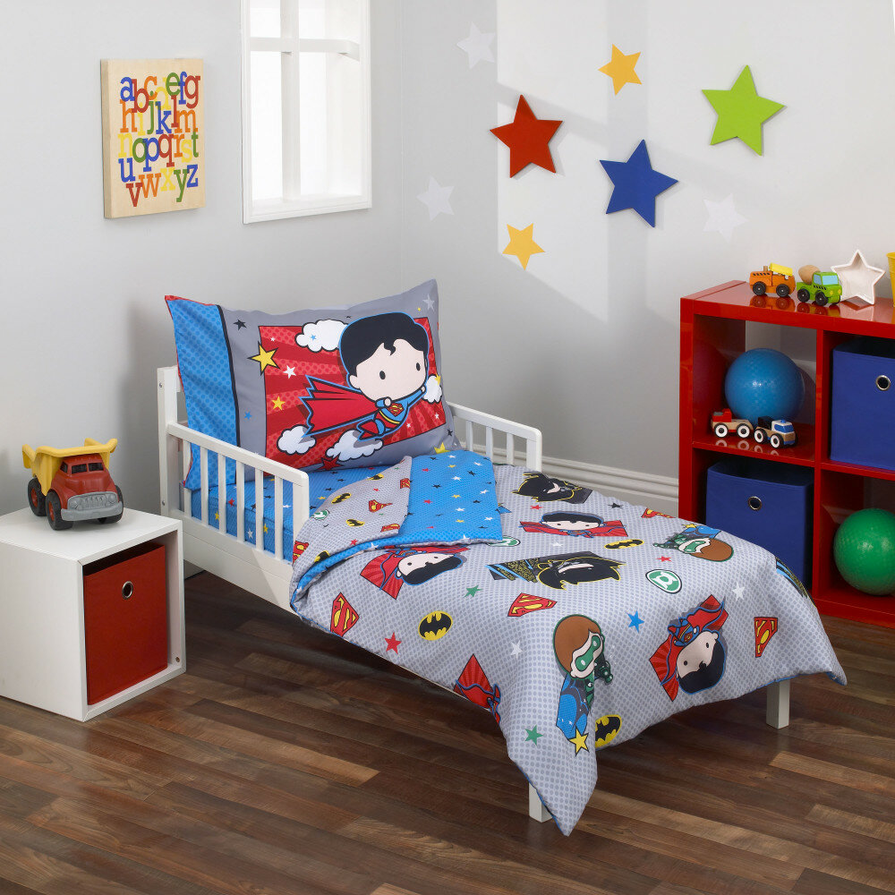 superman crib toddler bed fitted sheet top sheet blanket curtain Pillow FREE NAM 