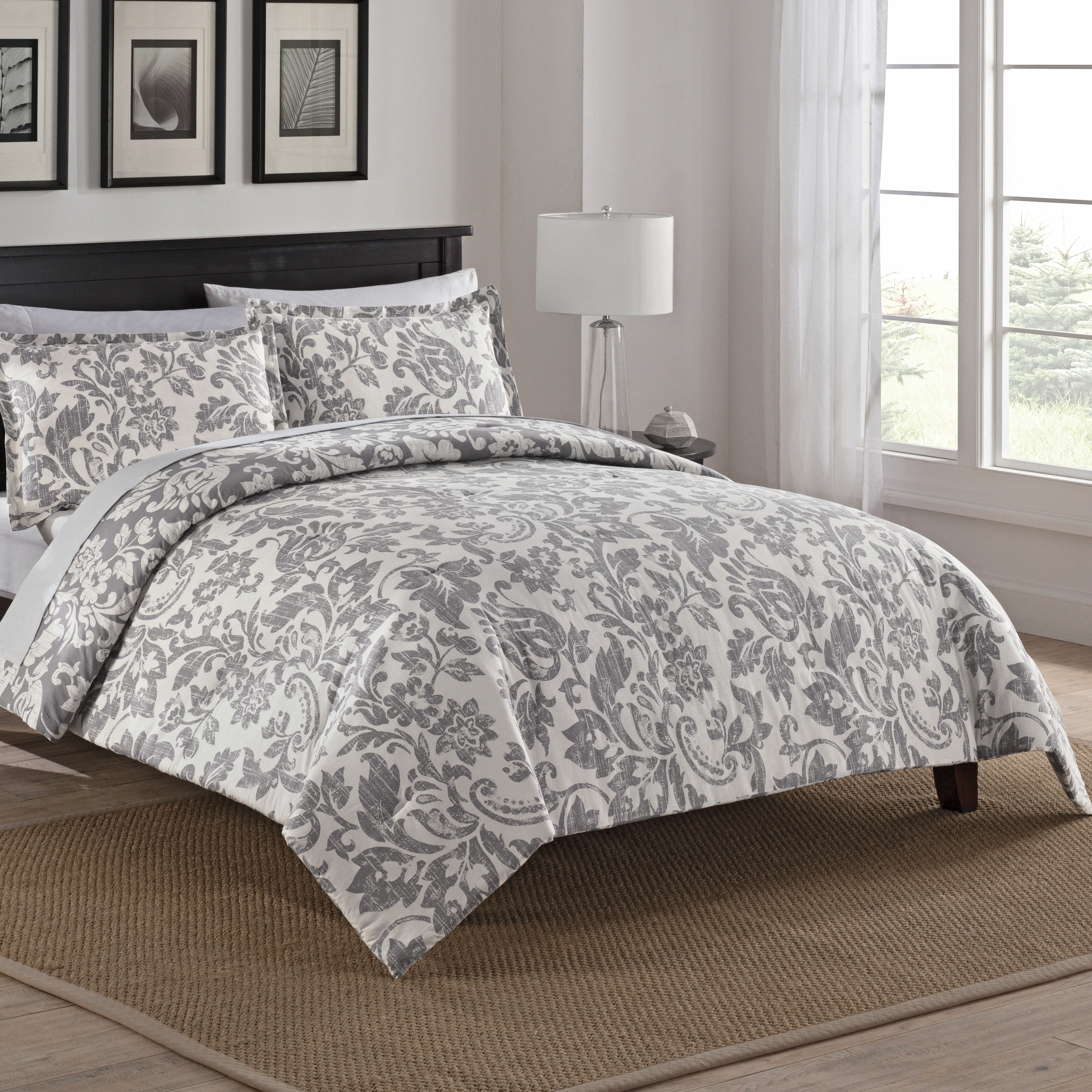 Zaina 100 Cotton 3 Piece Reversible Comforter Set Reviews