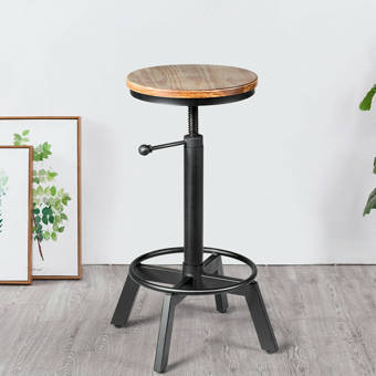 17 Stories Verdell Adjustable Height Swivel Bar Stool Reviews Wayfair