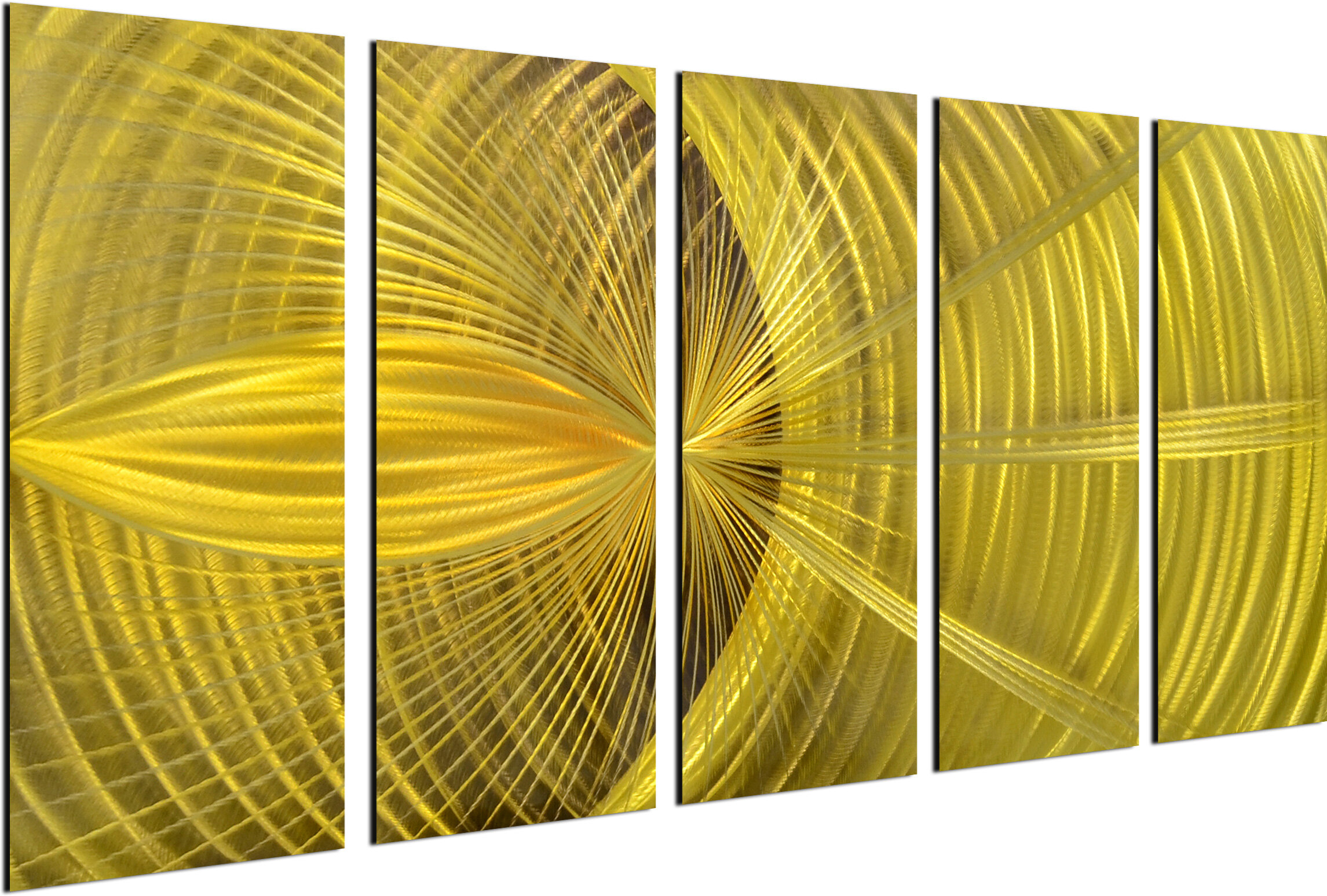 Omax Decor Golden Hypnotic Sphere Wall Décor Set 