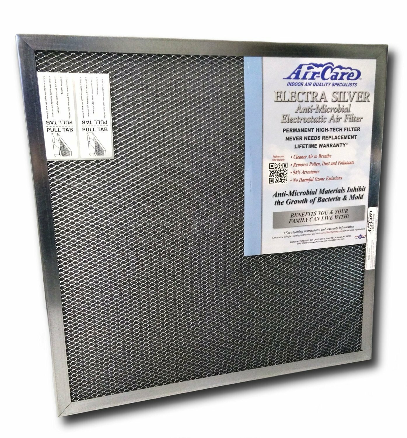 12x25x1 Lifetime Warranty Electrostatic AC Furnace Air Filter Permanent Washable 