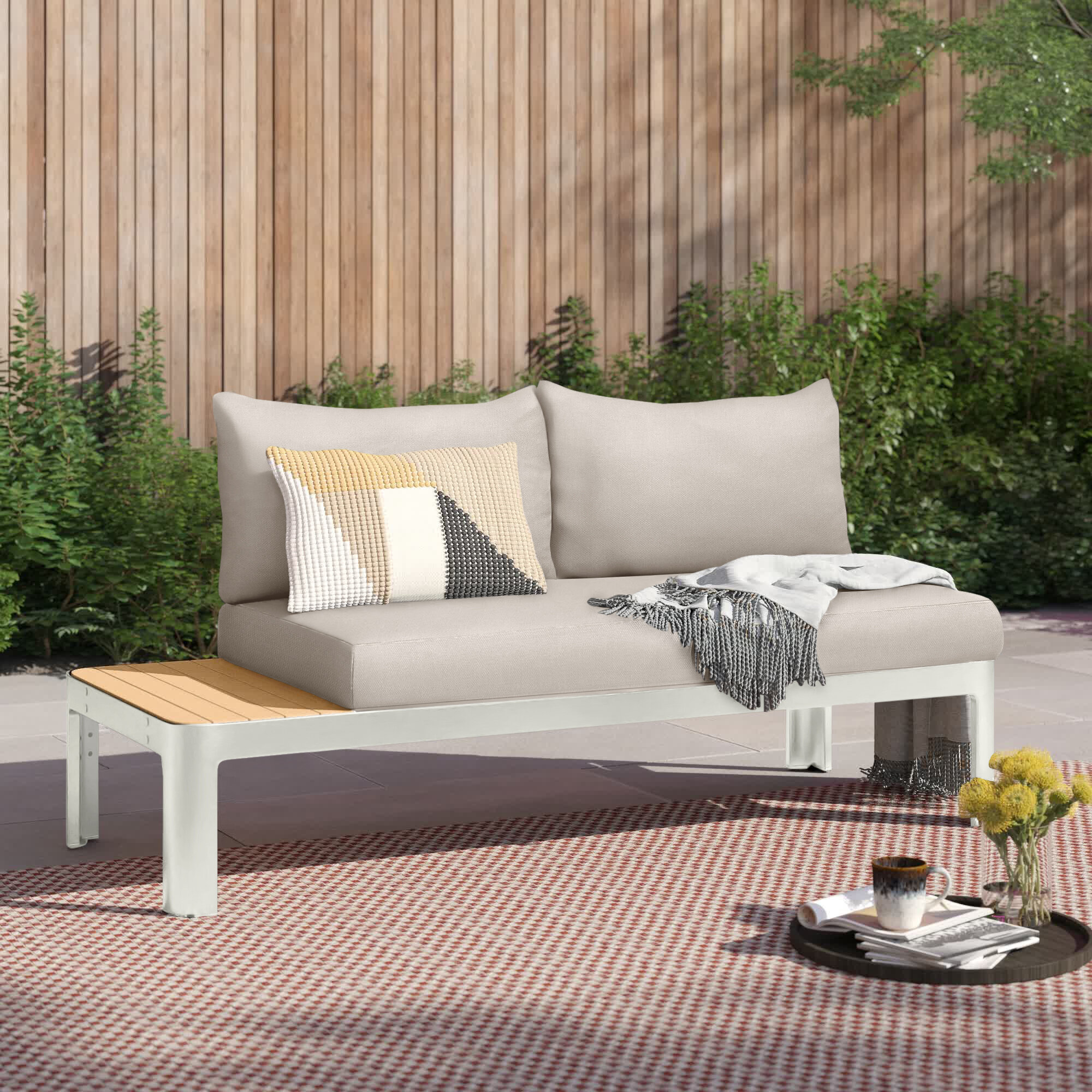 Nathaniel Ward Ijveraar Vlot Mercury Row® Alexandra 67.5'' Wide Outdoor Loveseat with Cushions | Wayfair
