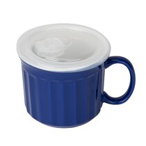 Colorful CHOOLD Large Ceramic Coffee Mug Polka Dot Milk Cup Tea Cup Jumbo Mugs Soup Bowl with Handle for Couple 15oz 