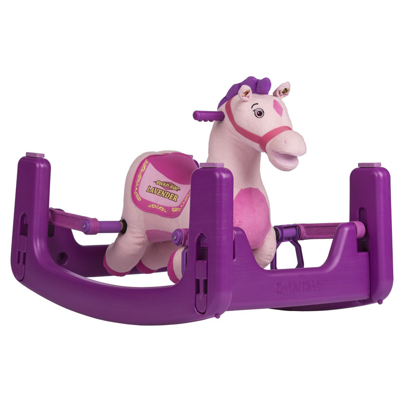 magenta rocking horse