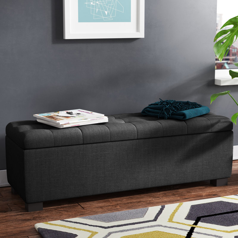 Latitude Run Kareem Upholstered Storage Bench Reviews Wayfair