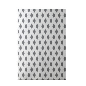 Cop-Ikat Geometric Print Classic Gray Indoor/Outdoor Area Rug