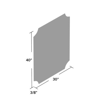Anahi Frameless Beveled Design Ovation Reign Rectangle Scalloped Bathroom/Vanity Mirror