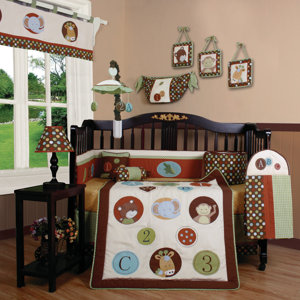 Boutique Animal Scholar 13 Piece Crib Bedding Set