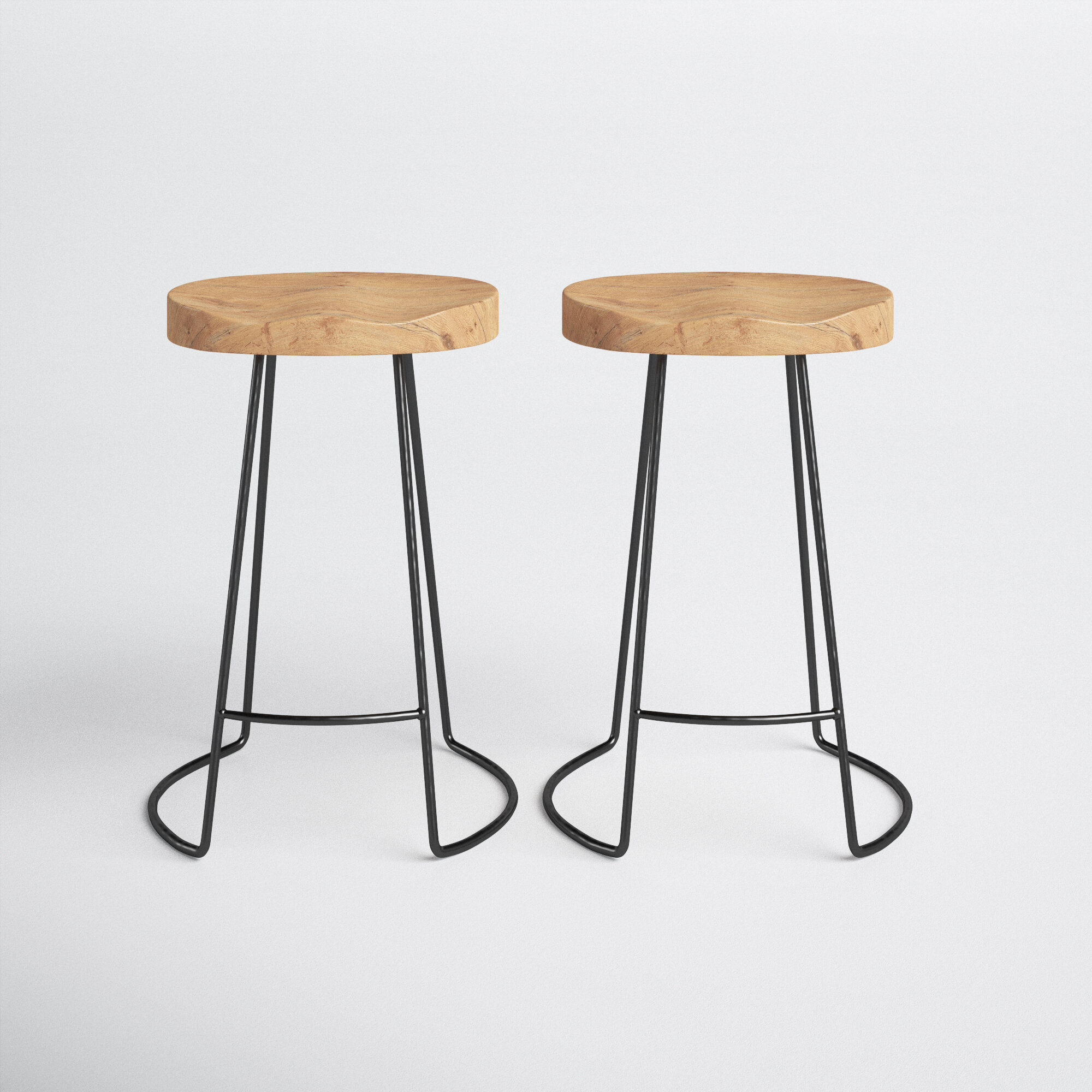 solid wooden bar stools