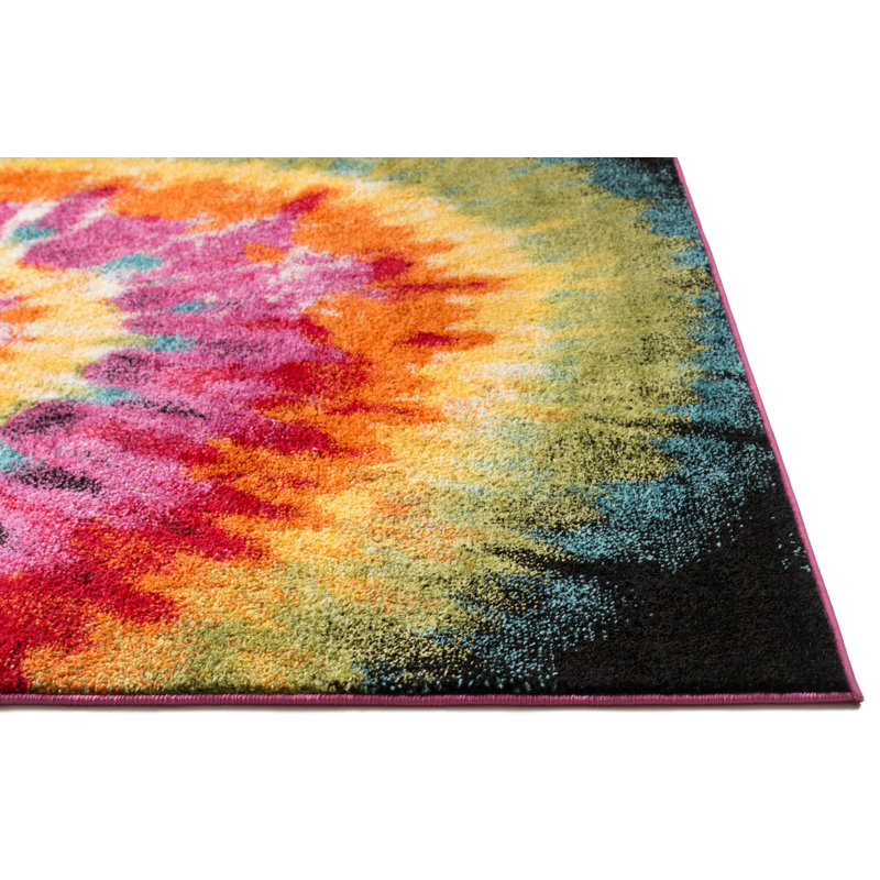 Viva Woodstock Modern Whirlwind Retro Area Rug
