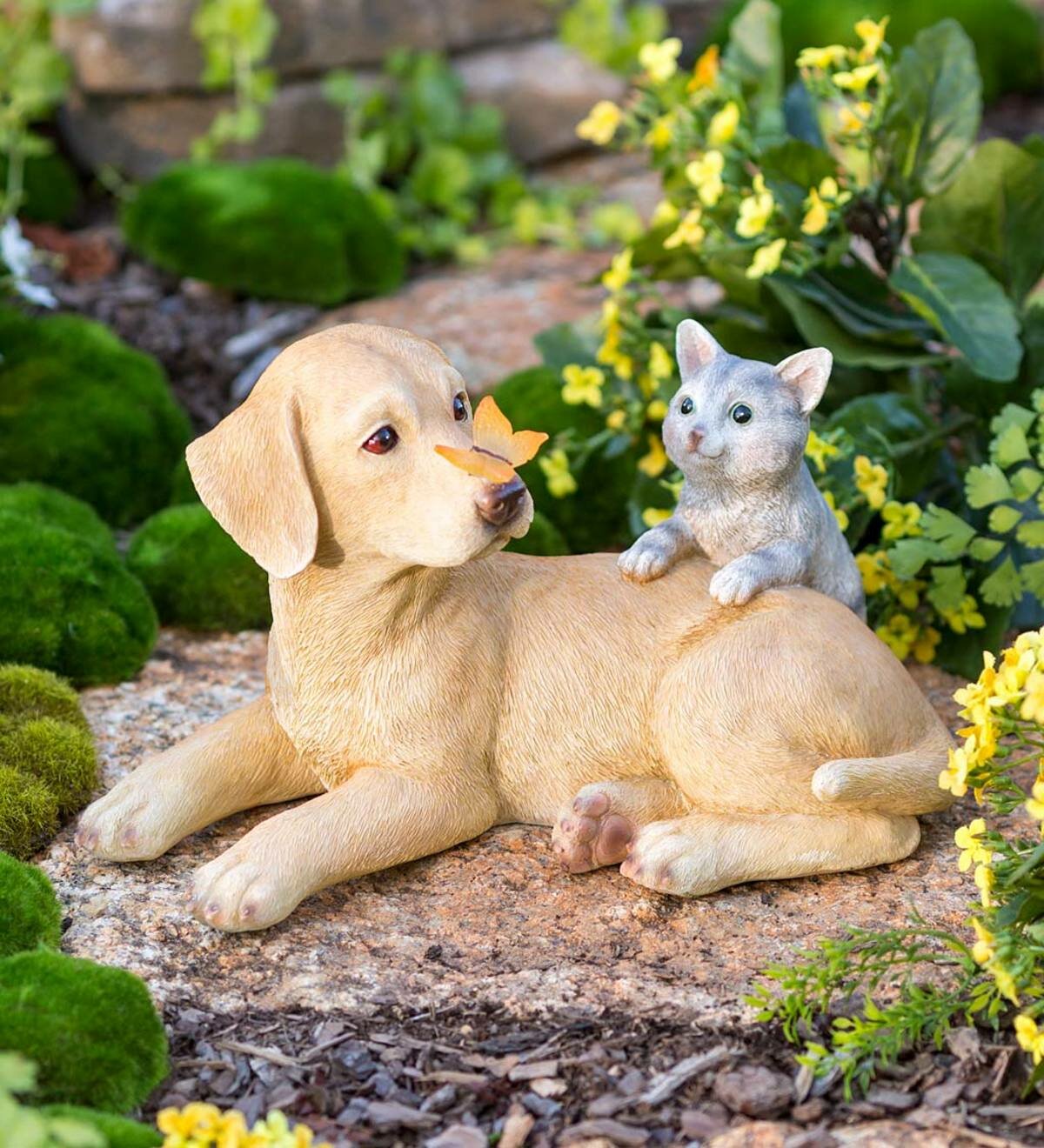 Garden Ornaments Garden Barking Dog Automatically Barks With Motion Sensor Polyresin Material New Kisetsu System Co Jp