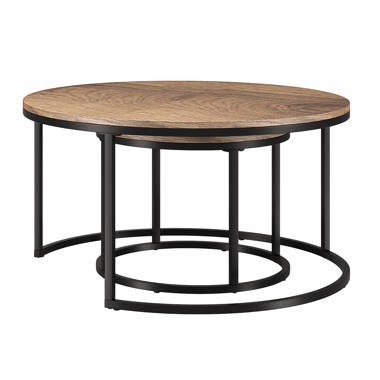 enrique extendable frame 2 nesting coffee tables