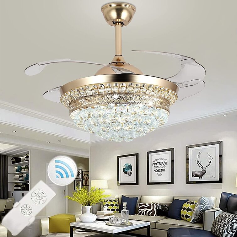 New Crystal Living room chandelier Lighting Ceiling Fixtures Light With Control