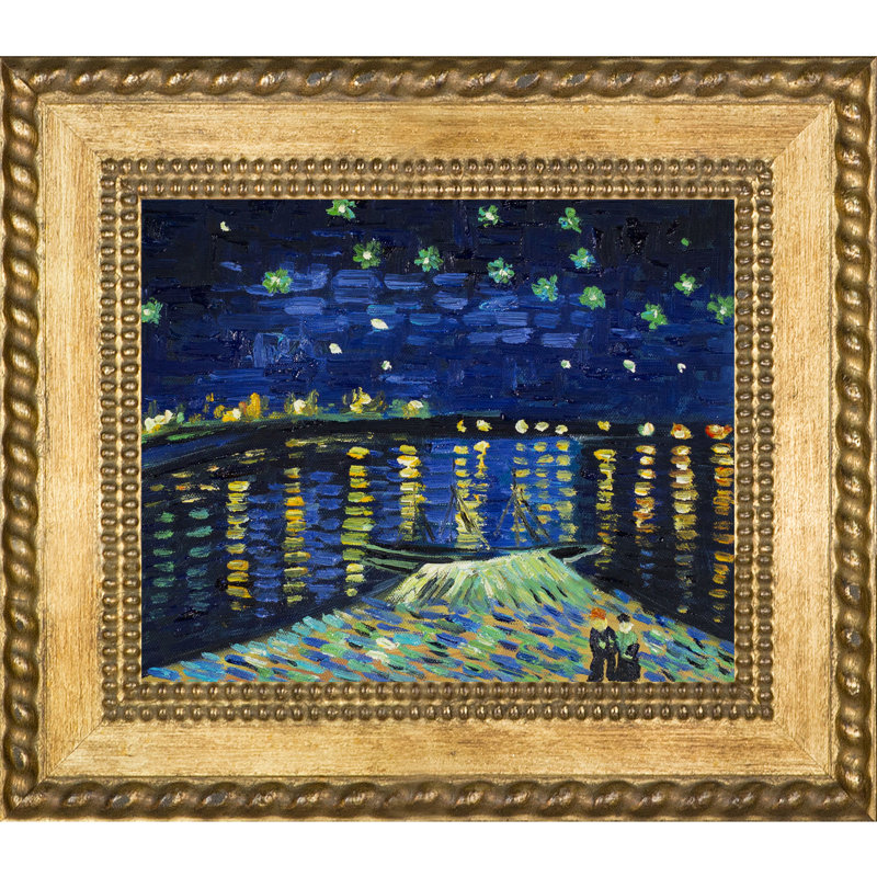 World Menagerie Starry Night Over The Rhone By Vincent Van Gogh Picture Frame Painting On Canvas Wayfair