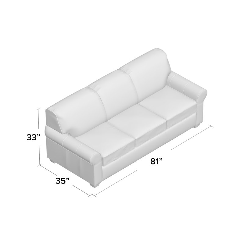 Jennifer Leather 81 Rolled Arms Sofa Bed Reviews Joss Main Leather 81 Rolled Arms Sofa Bed