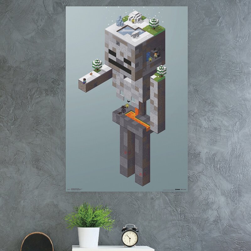 Trends International Minecraft Skeleton Tundra Paper Print Wayfair