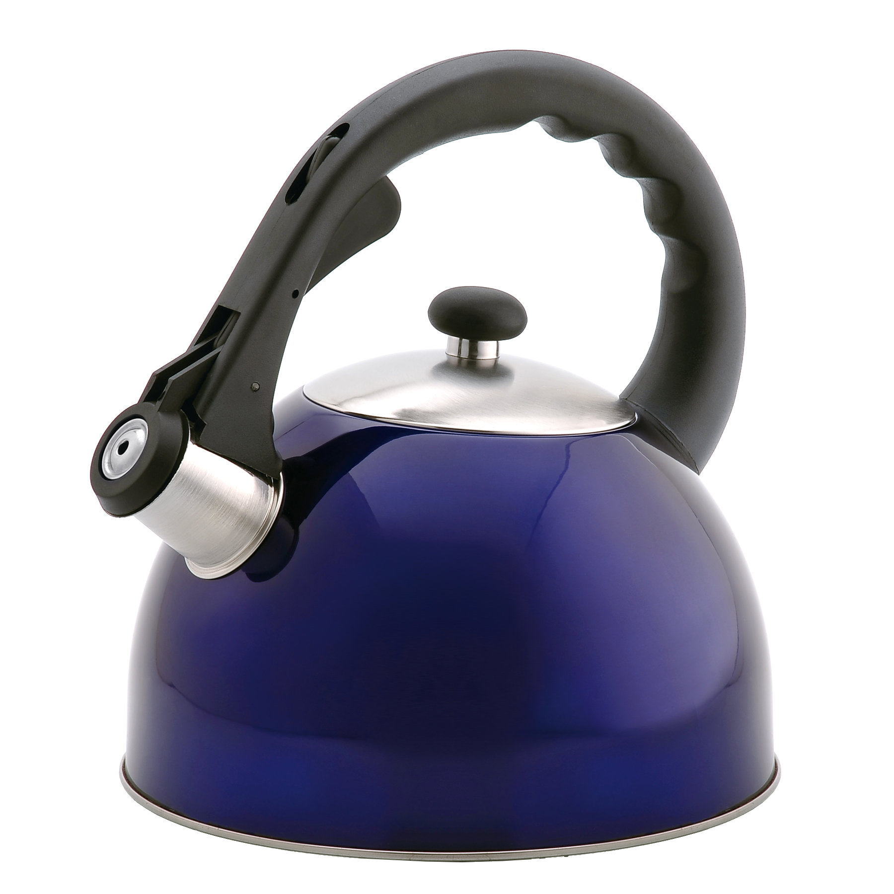 Creative Home Satin Splendor Metallic 2.8 Quart whistling Tea Kettle Blue