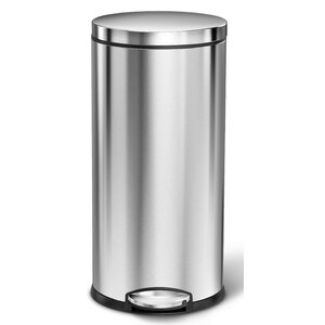 Steel 9 Gallon Step On Trash Can