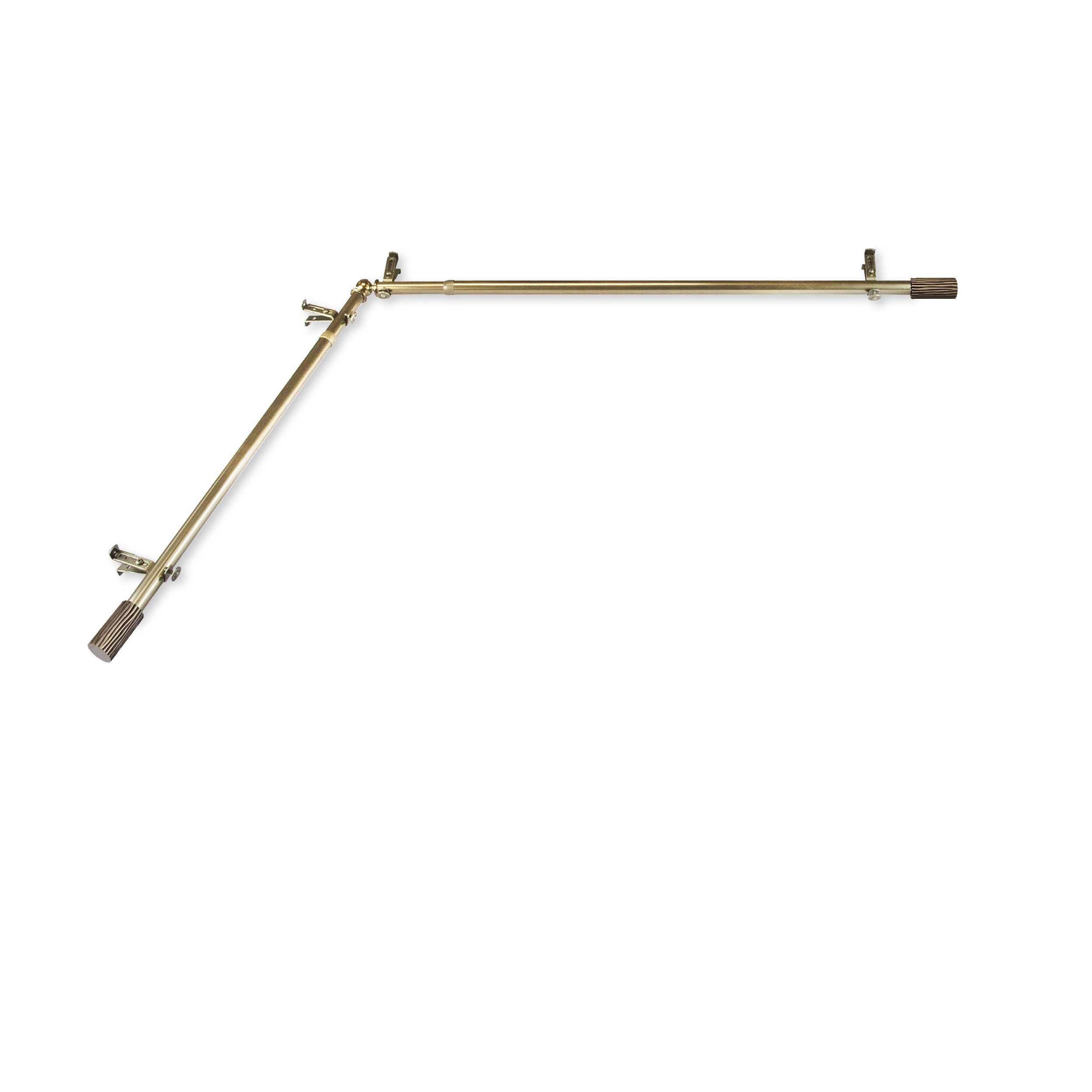 Millwood Pines Dambrosio Corner Window Curtain Rod Set Wayfair