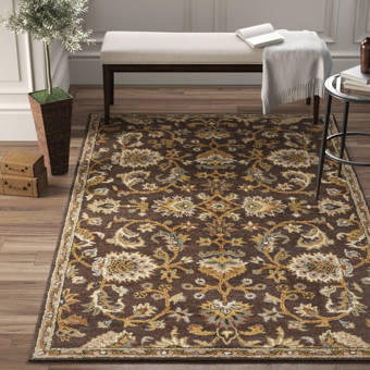Sycamore Oriental Hand Tufted Wool Brown Area Rug Reviews Birch Lane