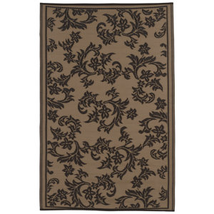 Martina Chocolate Brown/Tan Indoor/Outdoor Area Rug