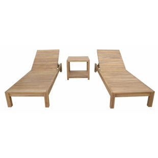 South Bay Patio Furniture Wayfair South Bay Glenmore Reclining Teak Chaise Lounge Set With Table