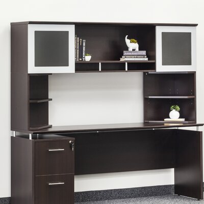 Medina Series 185 Desk Hutch Mayline Group Finish Mocha Size 185h